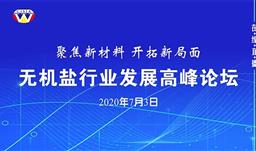 【行業(yè)資訊】中國(guó)無(wú)機(jī)鹽工業(yè)協(xié)會(huì)舉辦線上“無(wú)機(jī)鹽發(fā)展高峰論壇”